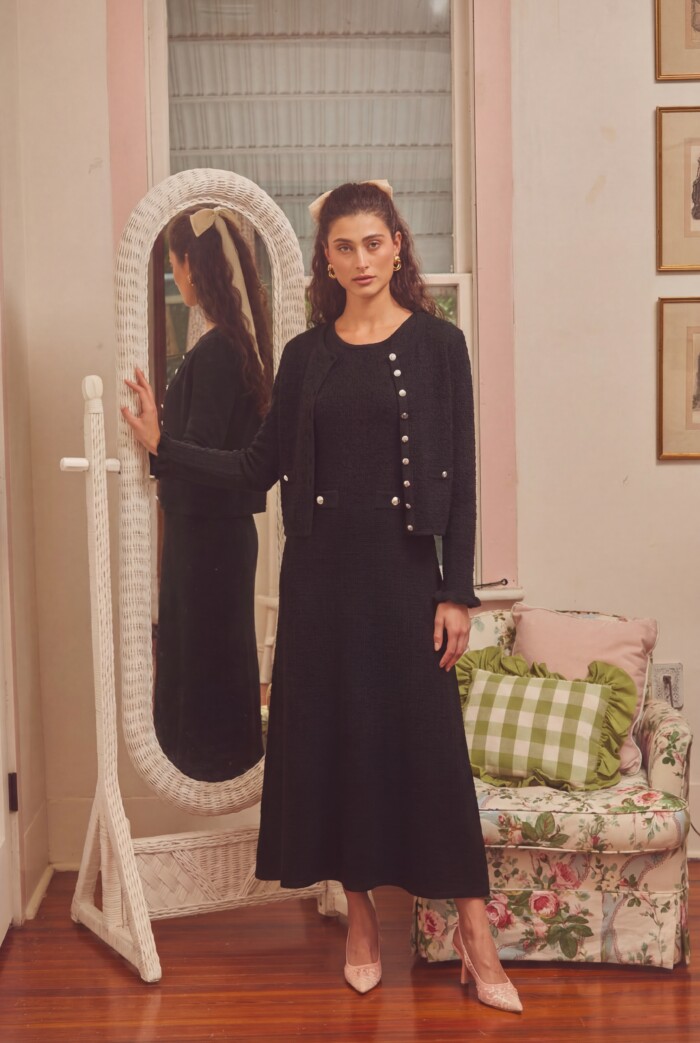 SLEEVELESS DRESS -  Black