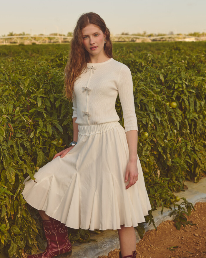 Ruffled Skirt - White