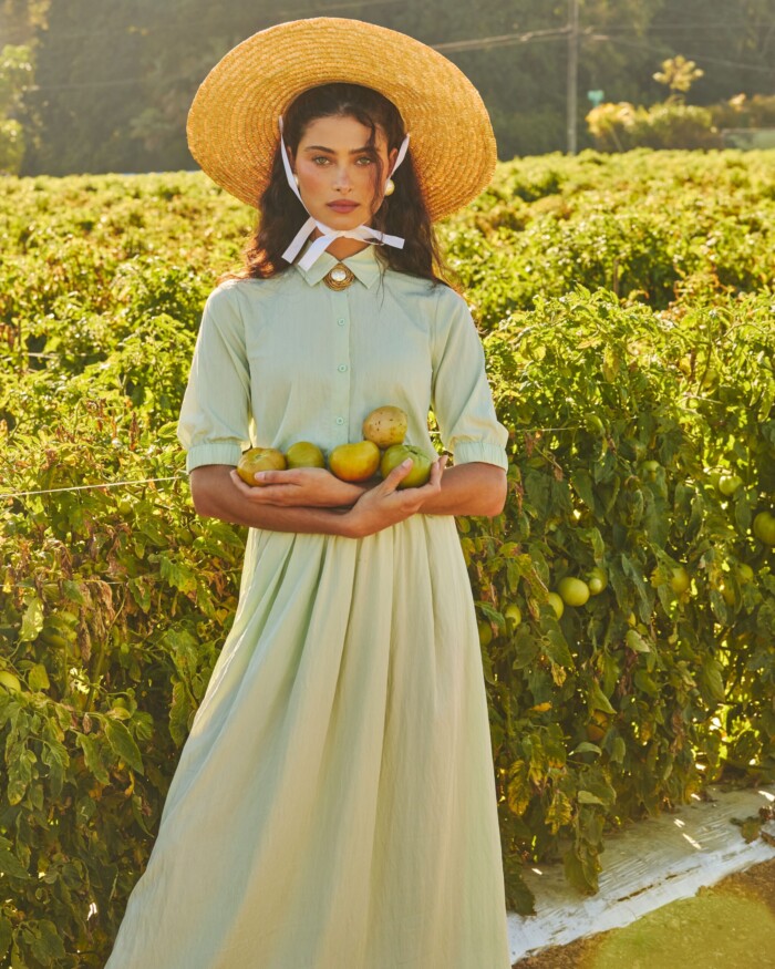 Long Flared skirt- Mint