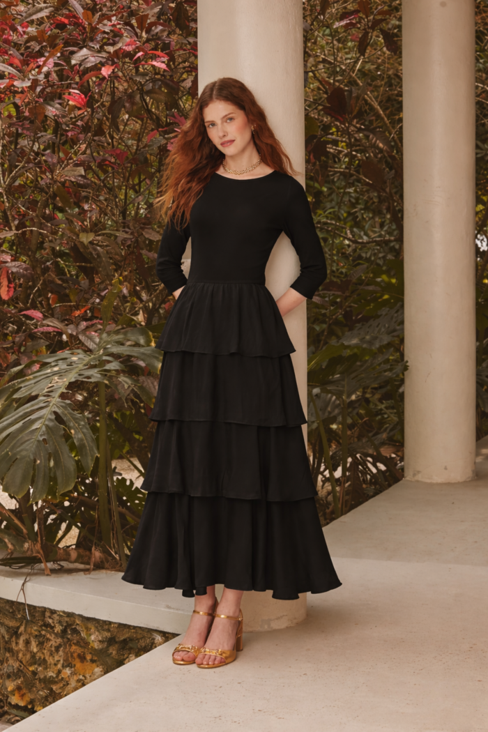 Tiered Dress – Black