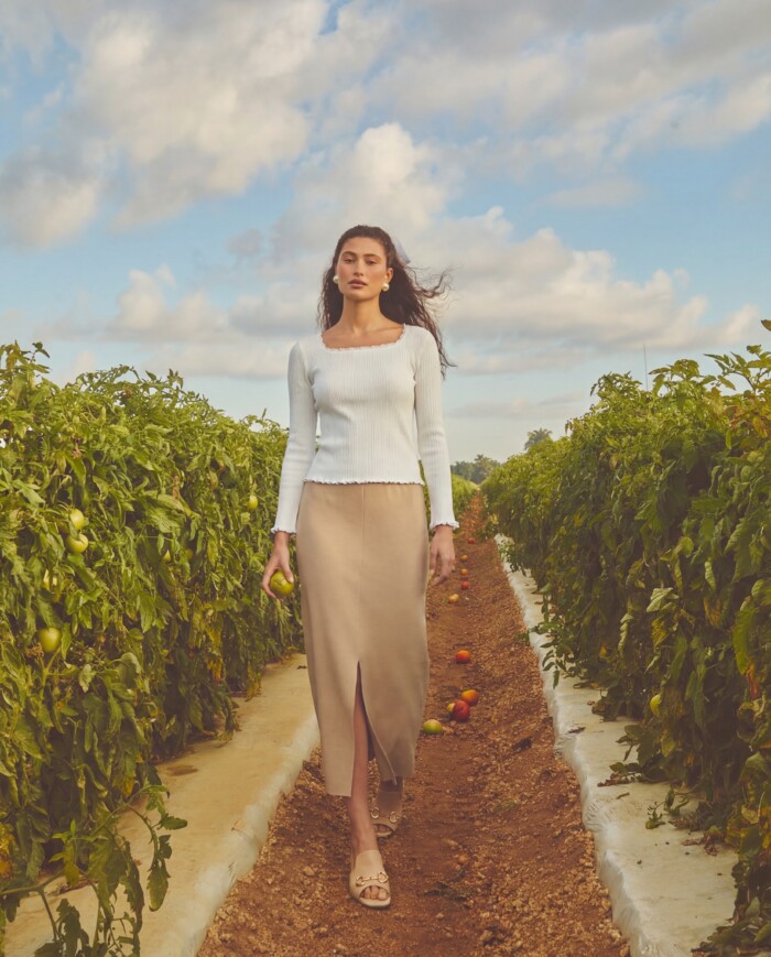 Knit Maxi Skirt- Camel