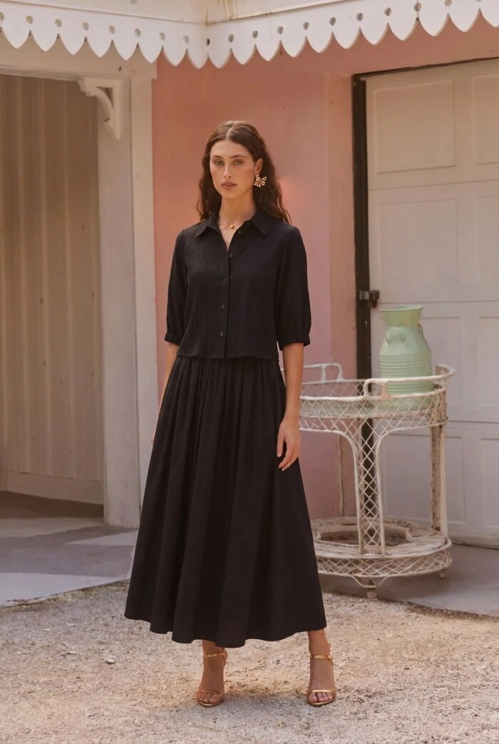 Button down shirt-  Black