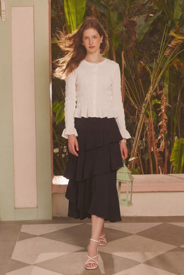 Black Tiered Skirt